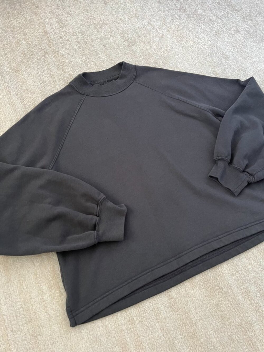 Abercrombie & Fitch Crewneck Soft Collection Gray Cotton Sweatshirt L - Picture 3 of 9